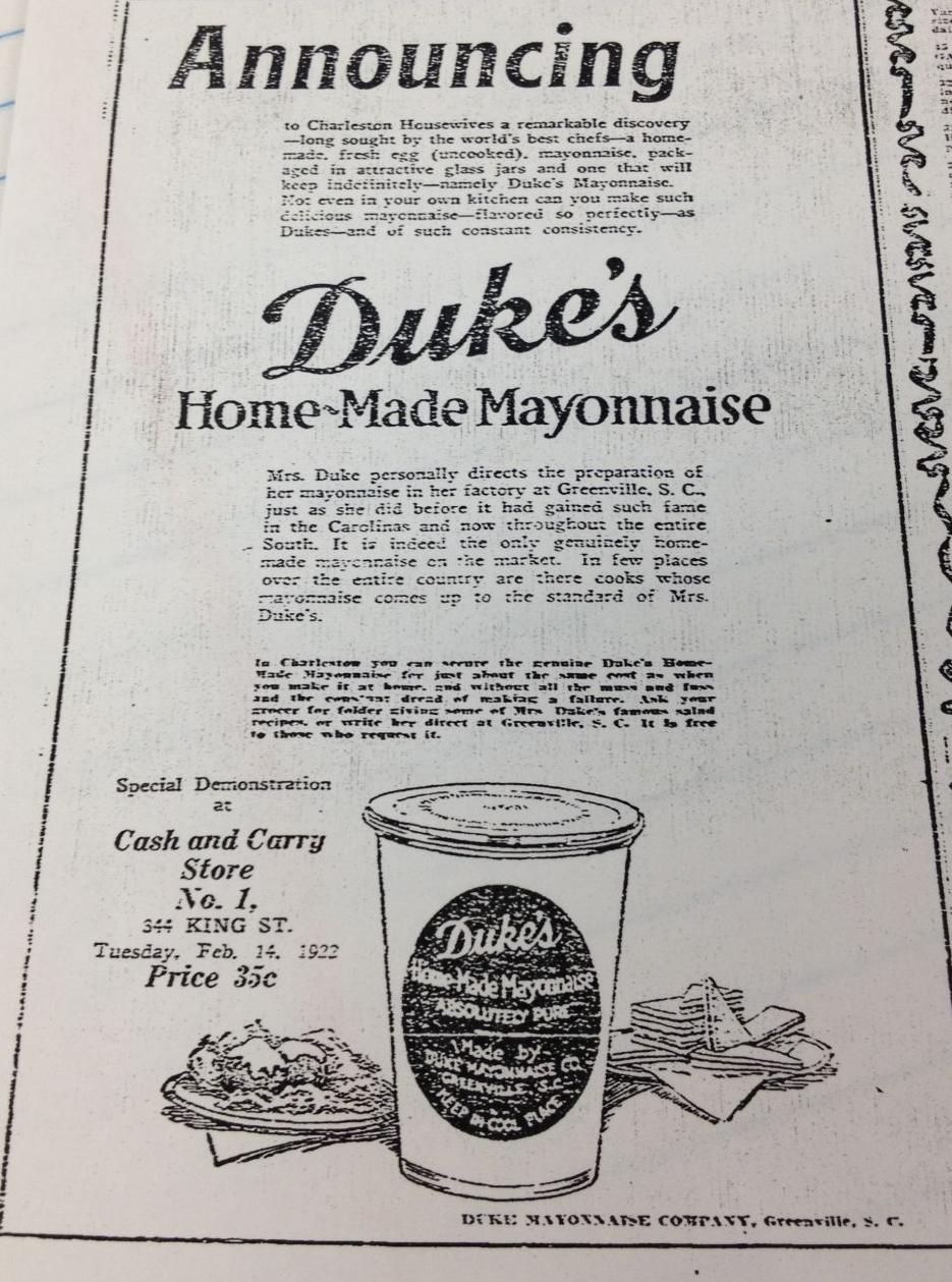 Duke's Mayonnise ad